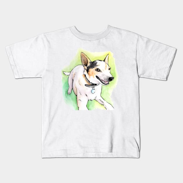 Sparky Pup Kids T-Shirt by srw110